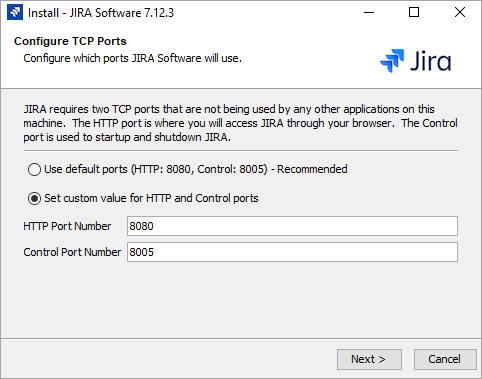 Jira-配置TCP端口