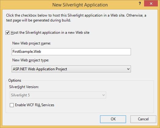 新的 Silverlight 应用程序