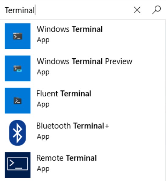 在 Microsoft Store 中搜索终端以寻找 Windows 终端