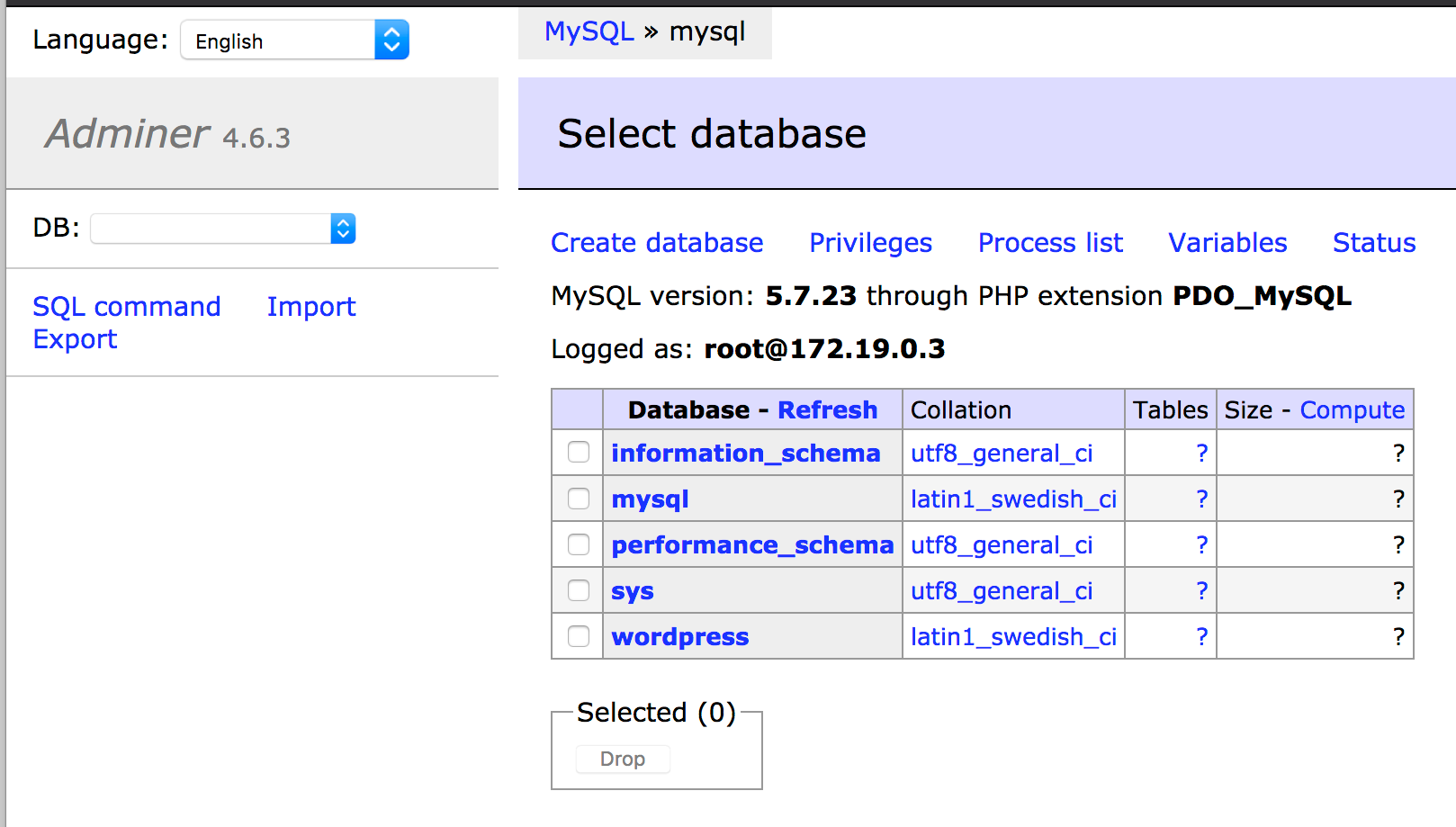 管理员连接MySQL数据库