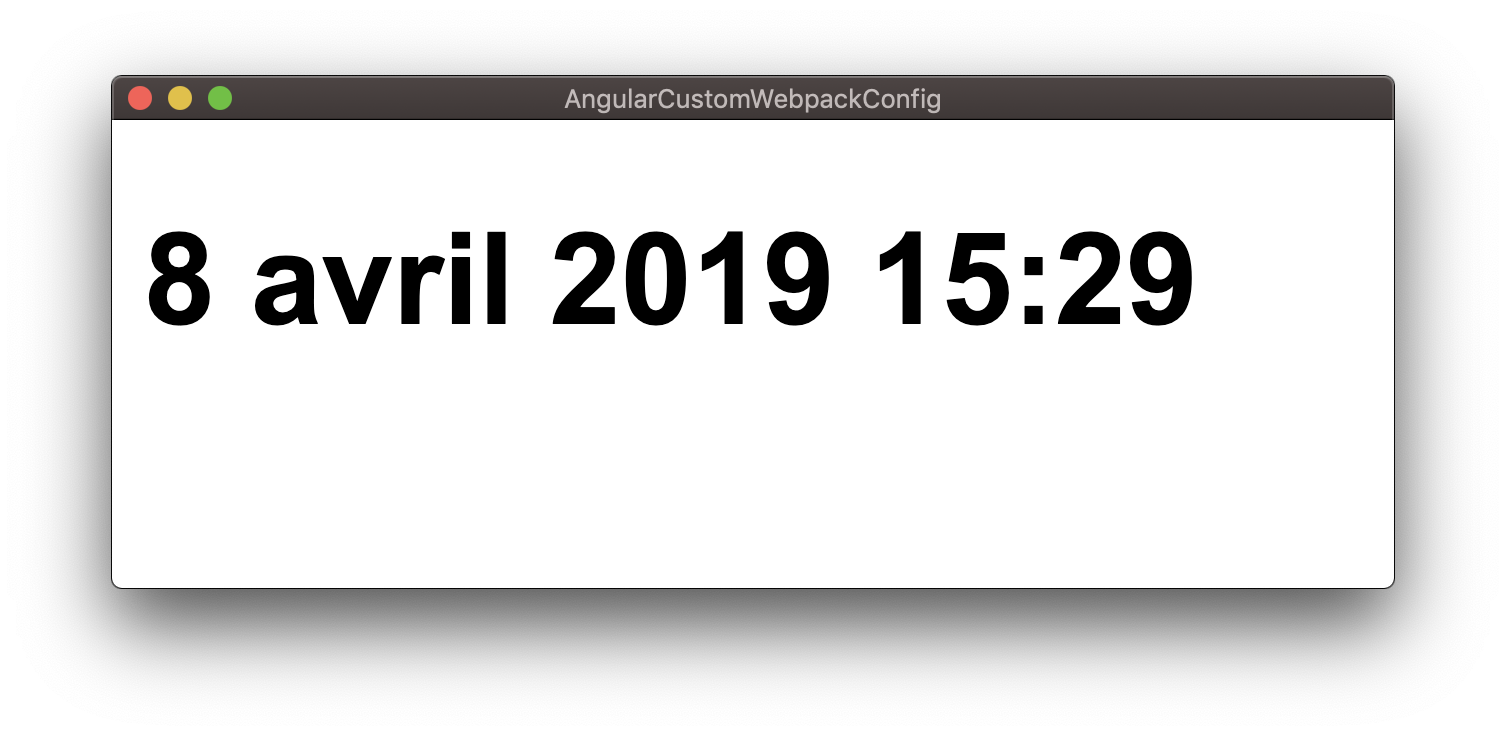 Angular 应用程序显示屏幕截图：2019 年 4 月 8 日 15:29