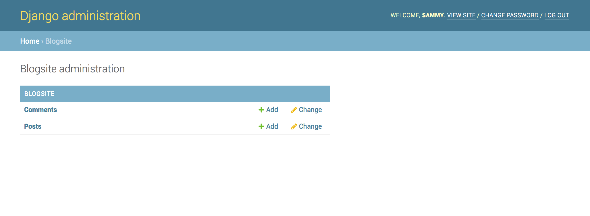 Django 博客站点管理页面