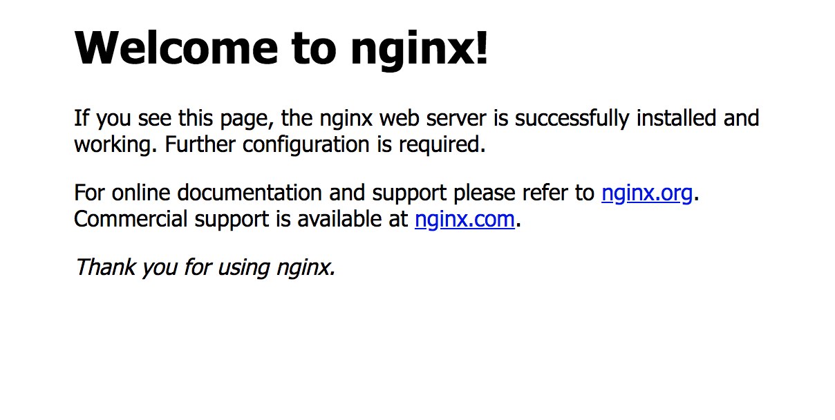 Nginx 欢迎页面