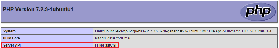 phpinfo 服务器 API